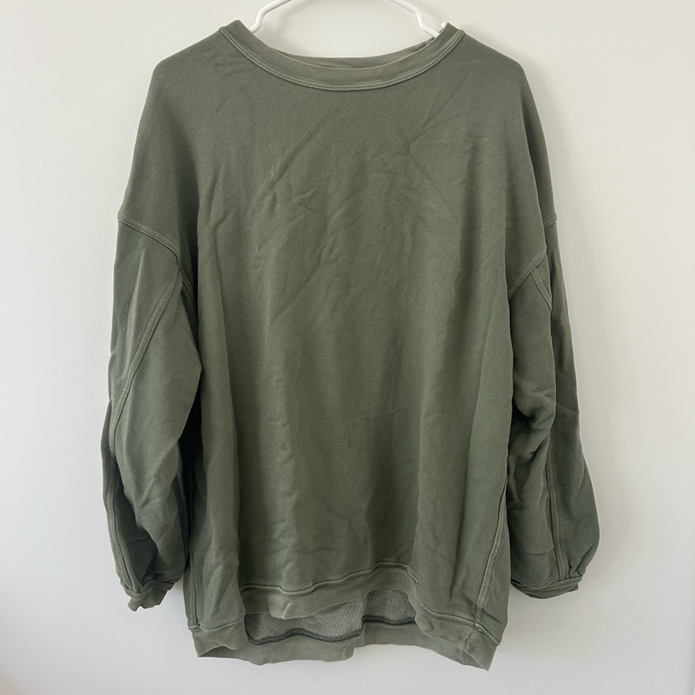 Aerie Sage Green Women's Crew Neck Sweater